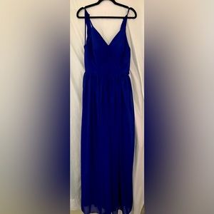 Blue floor length formal dress